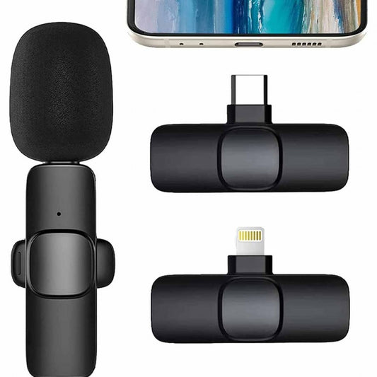 K11 Type-C Wireless Microphone K8 Collar Mic For Type C - Noise Cancellation Reduction Wireless Mic For Phone For Mobile Phone Camera