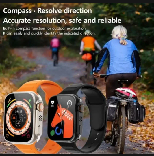 Premium Ultra Smart Watch with 7 Straps, Bluetooth Call & Health Tracking