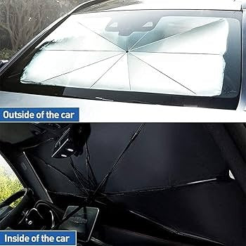 Universal Foldable Car Windshield Sun Shade Umbrella – UV Protection & Heat Insulation Cover