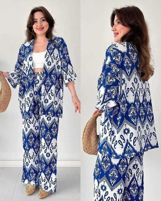 Zebra Print Cotton Lawn Co-Ord Set Medium to XL