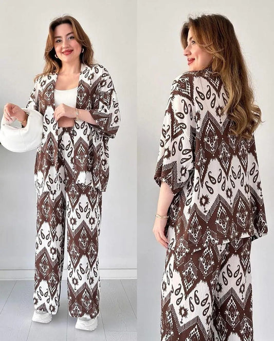 Zebra Print Cotton Lawn Co-ord Set Medium to XL